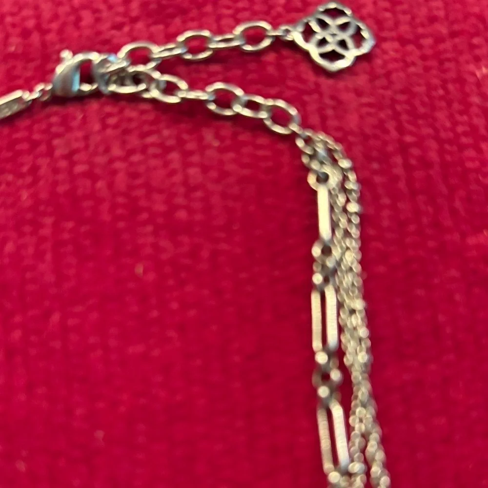 Kendra Scott Silver and Blue Necklace Susanna